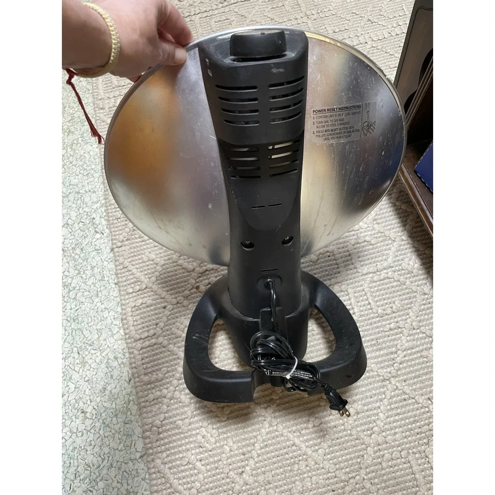 Presto Heat Dish Plus Parabolic Electric Heater Comfort Warmth‎ Quick - Works!!!